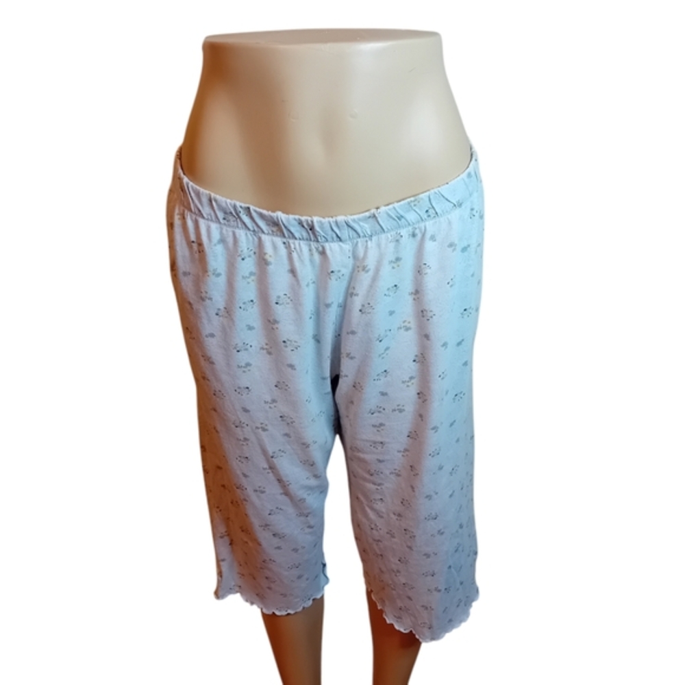 Vintage Women's Maternity‎ Thyme Body Capri Floral Pajama Pants Pjs Loungewear M